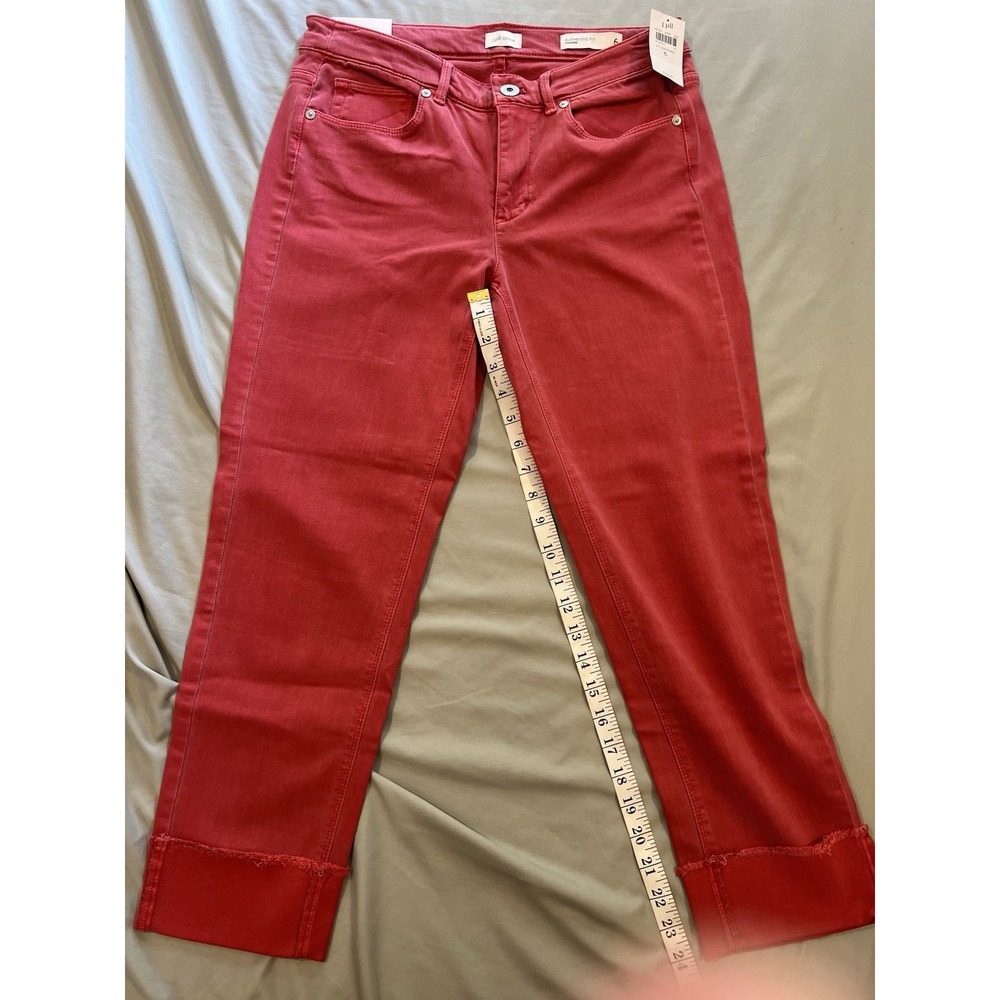 J Jill Jeans Women's Size 6 Authentic Fit Cropped Coral Color  Nwt‎